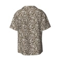 thumbnail image 2 of Vsdgher Flower Rose Print Men's Wrinkle Free Untucked Cuban Shirt Business Casual Button Down Shirts Short Sleeve Shirt, 2 of 7