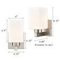 thumbnail image 4 of Moose 2-Light Brushed Nickel Modern Dimmable LED Wall Sconces, 4 of 9