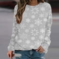 thumbnail image 1 of Costumes de Noël en Solde Mode Femmes Imprimé Manches Confortable Respirant Sweat-Shirt Col Rond Grande Taille pour Femmes, 1 of 5