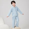 thumbnail image 4 of Gubotare Little Boys Pajamas Boys' Everyday Pajamas - Breathable Long Sleeve Outfit Size 3T 4T (Blue,3-4 Years), 4 of 9