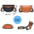thumbnail image 2 of Bolso de hombro Bolso bandolera pequeño para mujer Riñonera con correa ancha para mujer Monedero de cuero para mujer Riñonera de moda Bolso de hombro Correa de hombro extraíble (Negro), 2 of 6