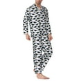thumbnail image 2 of Hirioo Graduation Hats for Men's Pajama Sets 2 Piece Pjs Men's Long-Sleeved Pajama Set Button Down Sleepwear,S-XXL-Small, 2 of 7