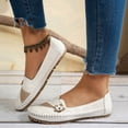 thumbnail image 3 of HEWUQI Orthopedic Shoes for Women Leather Flowers Arch Support Slip on Loafers Lightweight Dress Sneakers Walking Casual Outdoor Flats a-White Size 6.5, 3 of 6