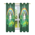 thumbnail image 7 of Yayeee Window Curtains Light Filtering 63"x52" Grommet Panel Pair Home Living Room Decor, Cat Clover Pattern, 7 of 7