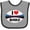 Heather and Black, variant on Inktastic I Love Rugby Sports Ball Boys or Girls Baby Bib
