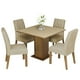 thumbnail image 1 of Juego de Comedor Mesa con Tablero de Madera 4 Sillas Livia Madesa - Marrón/Crema/Imperial, 1 of 11