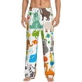 thumbnail image 2 of Lsque Animals Print Men's Pajama Pants, Lounge Pant - Comfortable Home Wear,Elastic Waistband, Stylish Design-Large, 2 of 9