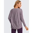 thumbnail image 2 of Remera CRZ YOGA de Algodón Pima Manga Larga Corte Holgado Morada, 2 of 6