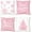 Pink, variant on Pink Christmas Snowflakes Throw Pillow Covers 18x18 Inch Xmas Tree Let It Snow Winter Holiday Decorative Pillows Soft Velvet Cushion Covers for Outdoor Couch Sofa Decor Set of 4