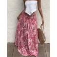 thumbnail image 2 of Vacation Style Elastic Waist Maxi Skirt Women Long Skirt Casual Resort Wear, 2 of 6