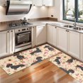 thumbnail image 3 of Kitchen Rugs Sets Of 2,Dachshund and Flower Anti Fatigue Kitchen Mat Rugs Non Slip Washable,Decorative Kitchen Floor Mats for Kitchen,Sink,Laundry,17"X47", 3 of 5