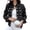 Black, variant on Women's Vintage Military-Style Denim Jacket, Double-Breasted Button Front Crop Coat with Stand Collar, Soft Stretchy Long Sleeve Outerwear for Fall Fashion & Daily Wear, Blue M