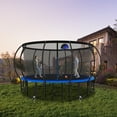 thumbnail image 6 of CITYLE 16FT Trampoline with Enclosure Net, Outdoor Trampoline for Kids and Adults, 1500LBS Trampoline with Basketball Hoop, Galvanized Steel Heavy Duty Trampolines with Xmas Gift, 6 of 7