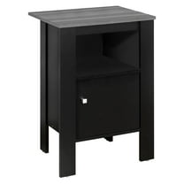 Accent Table Side End Nightstand Lamp Storage Bedroom Laminate Black