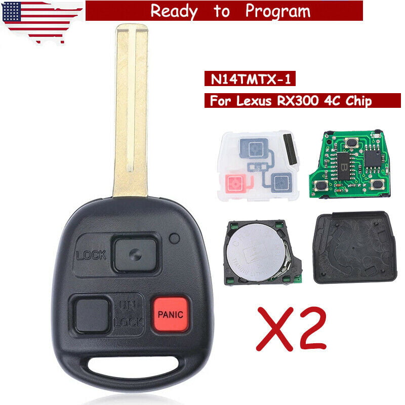 Replacement for Lexus 1998 1999 2000 LX470 Keyless Remote Car Key Fob Pair 