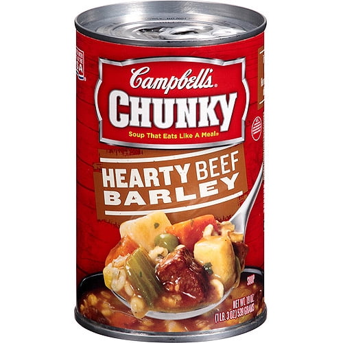 Campbell's Chunky Hearty Beef Barley Soup, 19oz - Walmart.com