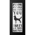 thumbnail image 2 of Villa, Mlli 11x24 Black Modern Framed Museum Art Print Titled - Dog Love, 2 of 5