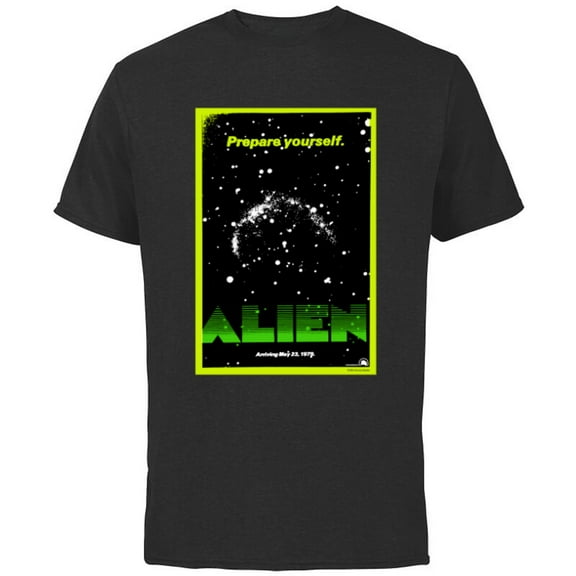 Alien Prepare Yourself Retro Movie Poster - Short Sleeve Cotton T-Shirt for Adults - Customized-Black