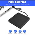 thumbnail image 1 of External DVD Drive, USB3.0/Type-C DVD CD ROM +/-RW Player for Laptops, CD Burner with 2 USB3.0 Ports, SD/TF Port, 1 of 10