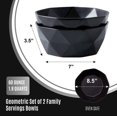 thumbnail image 2 of Set Of 2 Premium Ceramic Geometric Large Salad Serving Bowls (60 Oz) Oven Safe. For Family, 2 of 8