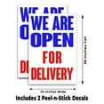 thumbnail image 2 of We Are Open For Delivery (24" X 36") Vinyl Decal Only (Pack of 2) |Sign|Sticker|Poster, 2 of 4
