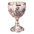 thumbnail image 1 of Copa pequeña de metal JM rosa decoración en relieve, 1 of 6