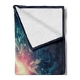 thumbnail image 2 of Galaxy Soft Flannel Fleece Blanket, Outer Space Theme Planet Earth Mars in Space Discovery of Universe Astronomy Art, Cozy Plush for Indoor and Outdoor Use, 70" x 90", Navy Blue Pink, by Ambesonne, 2 of 5