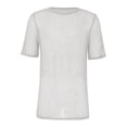 thumbnail image 3 of HAXMNOU Short Sleeve See Through Mesh Fishnet Pullover T Shirt for Men Casual Muscle Gym Tee Shirt Top White L, 3 of 4