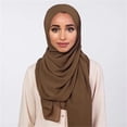 thumbnail image 3 of Women's Elegant Modest Bubble Chiffon Scarf Ramadan Soft Lightweight Hijab Bandana Headscarf, 3 of 7