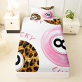 thumbnail image 3 of Castle Fairy Vintage Billiards Twin Sheets 3pcs, Leopard Print Billiards Bedding, Pink Brown Black,1 Fitted Sheet, 1 Flat Sheet and 1 Pillowcase, 3 of 6