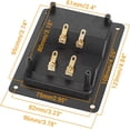 thumbnail image 2 of GHSDFBB 2PCS Rectangle 4-Way Speaker Terminal Box, Gold-Plated Binding Post Terminal Cable Connector for DIY Applications, Terminal Cups with 2 Pairs Banana Plug Socket Connector & 4PCS Screws, 2 of 7