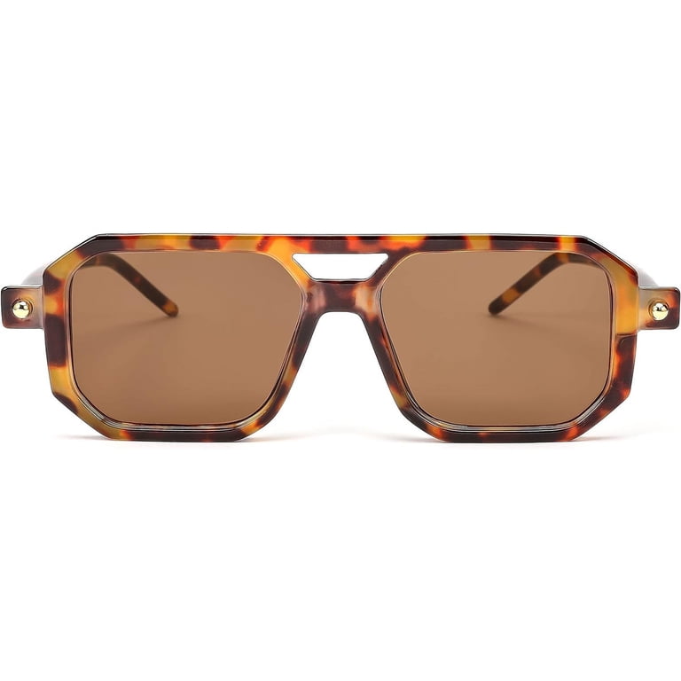 Vintage Square 70s Flat Aviator Sunglasses Women Men Classic  display picture 1