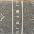 thumbnail image 5 of Ox Bay Ava 14" x 36" Gray Boho Striped Cotton Adult Decorative Lumbar Throw Pillow, 5 of 7