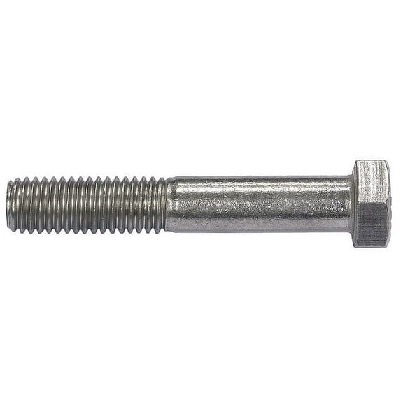 18-8, 1"-8 Hex Head Cap Screw, Plain Stainless Steel, 3-1/4 in L