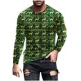 thumbnail image 2 of Blusas y camisas de manga larga con cuello redondo para hombre, blusa de poliéster con estampado navideño de otoño y manga larga para hombre., 2 of 5