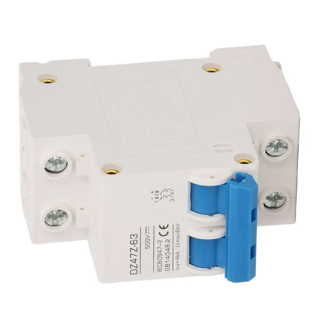 Small Circuit Breaker, Fast Tripping 2P Mini DC Circuit Breaker DC500V 6kV Uimp For Solar PV System 6A,10A,16A,20A,25A,32A,40A,50A,63A