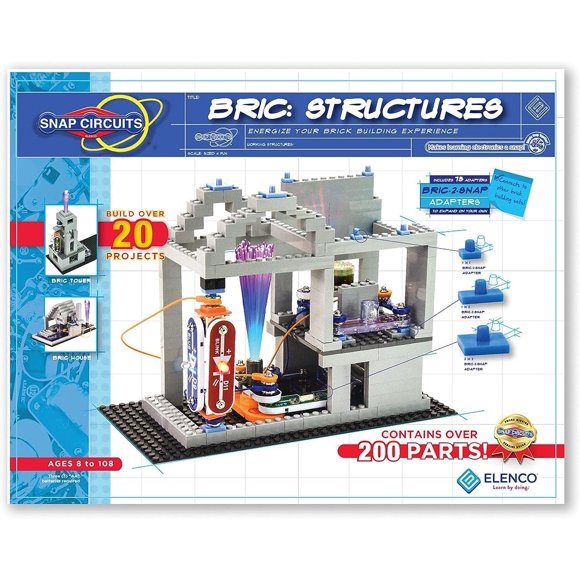 Kit de exploración Snap Circuits BRIC: Estructuras con 20 piezas