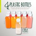 thumbnail image 2 of G Francis Plastic Juice Bottles with White Caps 12oz - 100pk Clear Juicer Bottle, 2 of 2