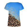 thumbnail image 5 of Hauts d'Été pour Femmes Sexy Mode Été Sexy Pli Imprimé Régulier Femmes Manches Courtes Col Rond Bouton Haut Hauts Manches Courtes pour Femmes Sexy Hauts d'Été pour Femmes, 5 of 5