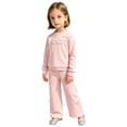 thumbnail image 6 of Angala 2 Piece Outfits For Girls Crew Neck Long Sleeve Bow Detail Sweatshirt With Pants Set Girls Fall Season Wear Clothes, 6 of 7