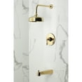 thumbnail image 2 of Kingston Brass KB6332AL Revival Single-Handle Pressure Balanced Tub and Shower Faucet, Polished Brass, 2 of 7