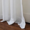 thumbnail image 5 of Sheer Voile Drape White 96 Inches Long Lightweight Pinch Pleated Curtain for Kids Room Living Room Solid Color Transparent Thin Curtain (1 Panel, 52Wx96L, Slub Cross) outdoor curtains, 5 of 6