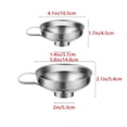 thumbnail image 2 of RO Embudo Embudo de acero inoxidable, embudos de grado alimenticio de calidad, fácil de almacenar con soporte para anillos, apto para lavavajillas 2 piezas, 2 of 5