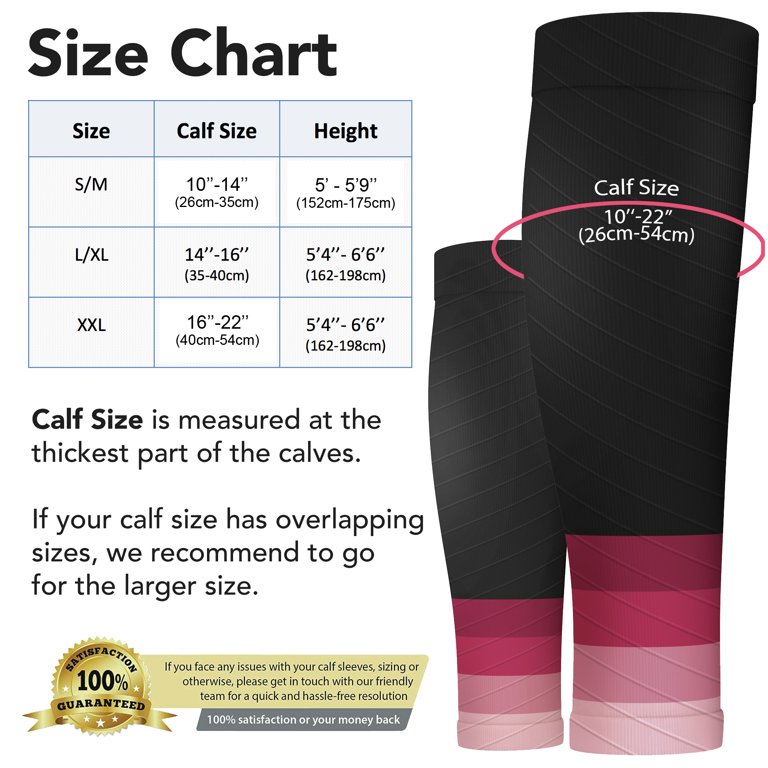 Calf Compression Sleeves for Men & Women - Shin Splint and Calf Support  Brace - Compression Calf Guards - Leg Sleeves for Torn Muscle Cramps (S/M)