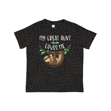 

Inktastic My Great Aunt Loves Me Cute Sloth and Baby Gift Toddler Boy or Toddler Girl T-Shirt