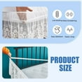 thumbnail image 3 of XmhyTop-A 120x200cm Bed Skirt Easy Fit Wrap Around Bed Skirt with Delicate Lace Trim, Solid Color Bed Ruffle,1 Piece,White, 3 of 4