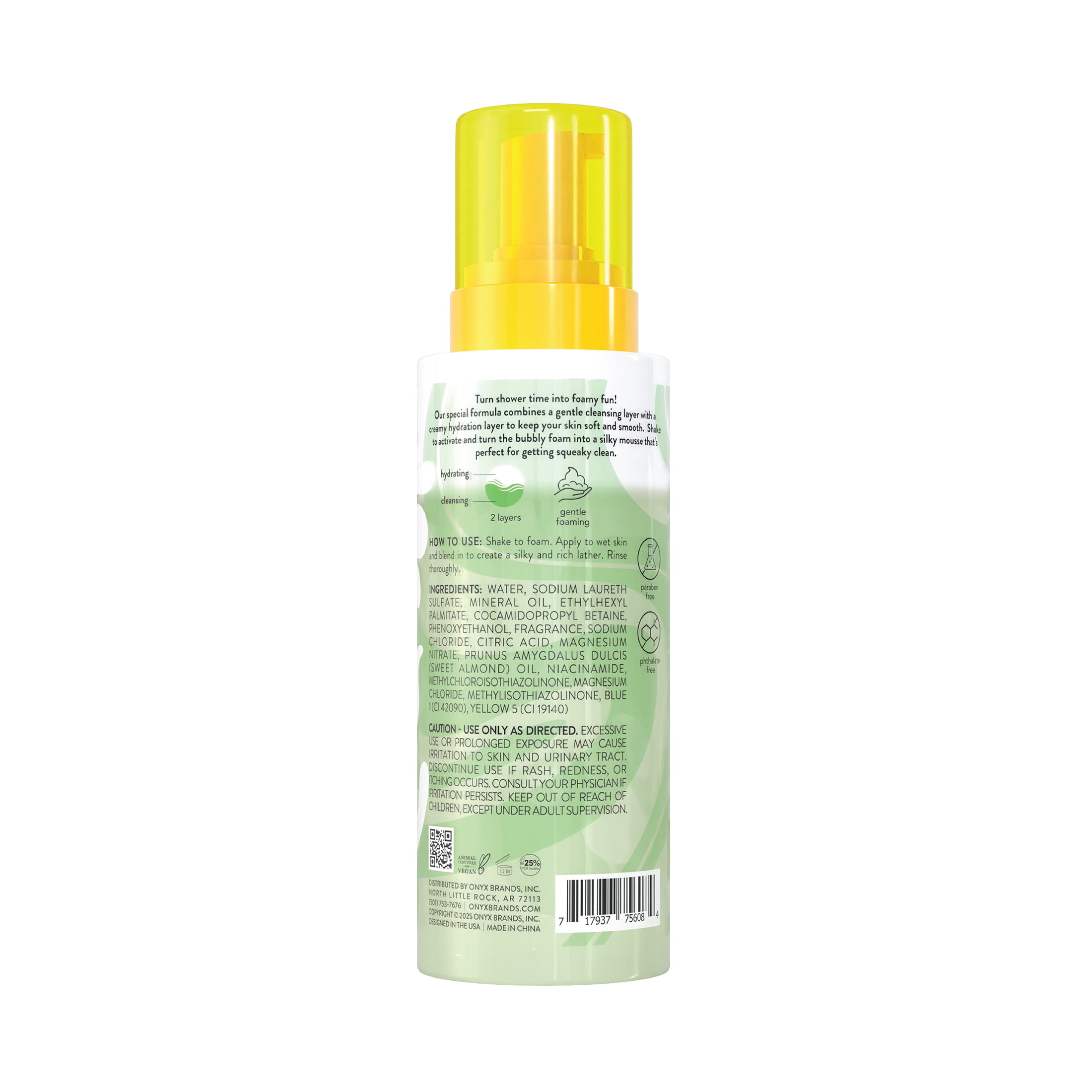 ONYX Professional Foaming & Hydrating Body Wash Shake, Coconut Craze, 16.2 fl oz