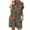 Leaf-shaped flowers, variant on EASYBRAUS Women Loose A Line Midi Dress Short Sleeve Pocket Casual Summer Dress