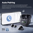 thumbnail image 6 of Wireless Earbuds Open Ear Clip On Headphones with LED Digital Display Charging Case Touch Control Bluetooth 5.4 Air Conduction Sport Earphones for Running Fitness, Medium Purple, 6 of 14