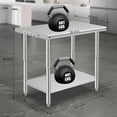 thumbnail image 1 of Qinaqin Stainless Steel Mesa Metálica Prep & cm de Anchoork con Ajustable Undershelf para Commercial Kitchen Restaurant Alturaotel y Garage, 1 of 6